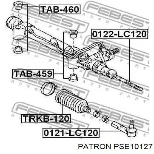 Сайлентблок кріплення рульової рейки GSP 516377S