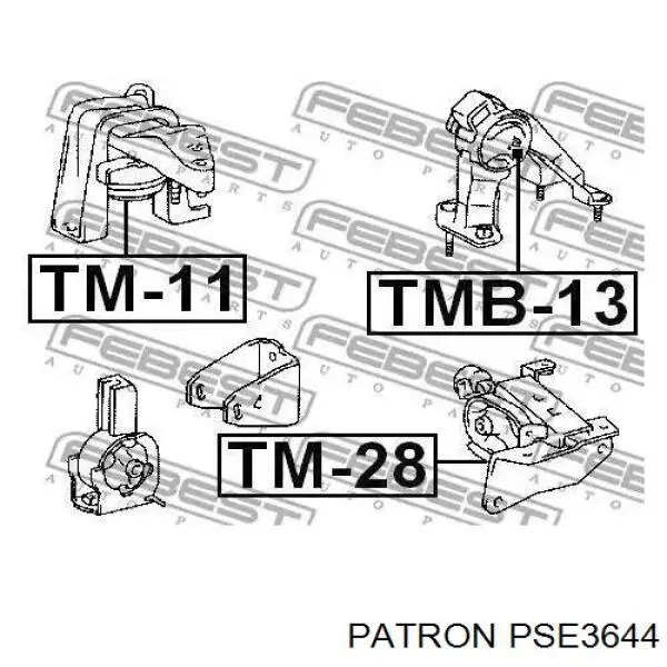 Подушка (опора) двигуна, передня PSE3644 Patron