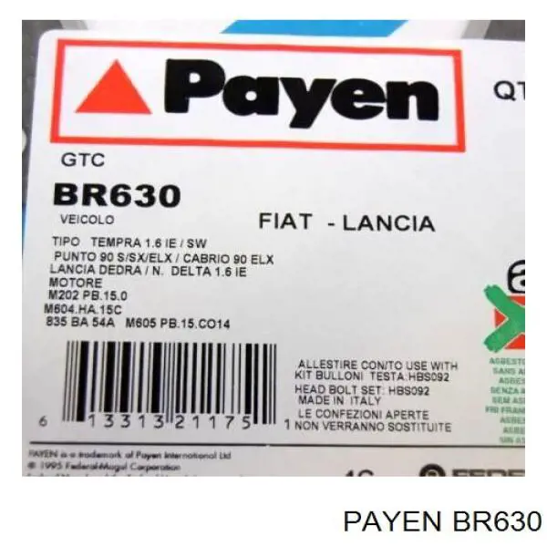 Прокладка ГБЦ Payen BR630 ціна, від 14.54 USD
