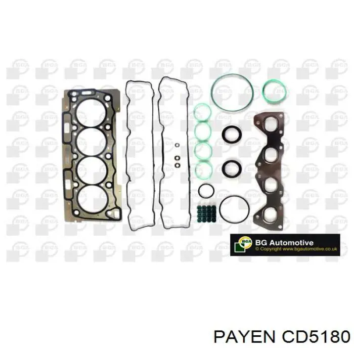 CD5180 Payen комплект прокладок двигуна, верхній