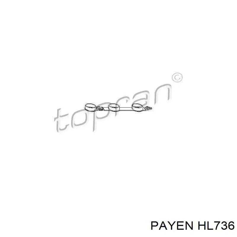 Прокладка клапанної кришки двигуна, комплект HL736 Payen
