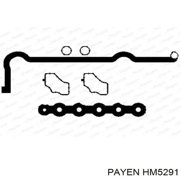 Прокладка клапанної кришки двигуна, комплект HM5291 Payen