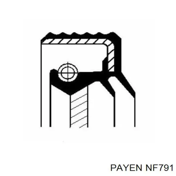 NF791 Payen сальник піввісі переднього моста, правою