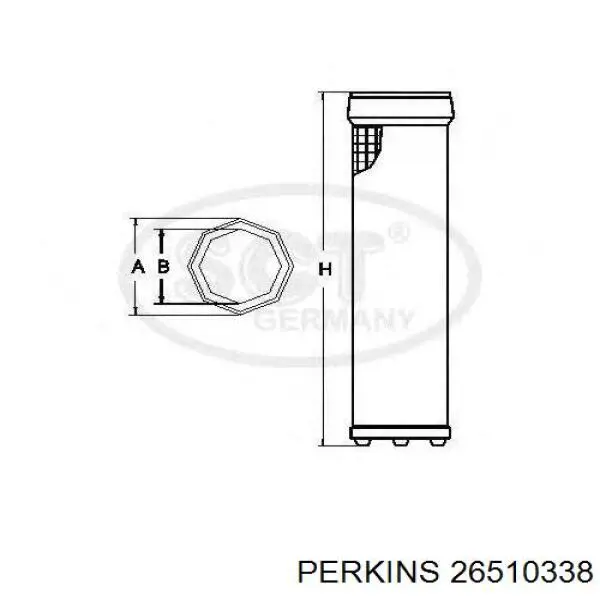 Повітряний фільтр 26510338 Perkins