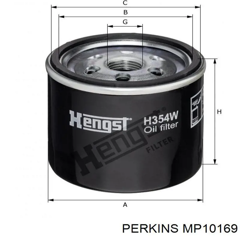 MP10169 Perkins Фільтр масла