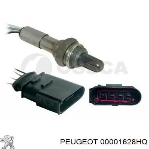 00001628HQ Peugeot/Citroen лямбдазонд, датчик кисню до каталізатора