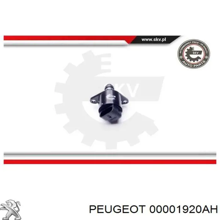 Клапан холостого ходу Peugeot/Citroen 00001920AH ціна, від 11.93 USD