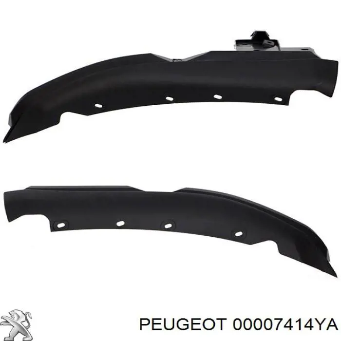 Нижня накладка на передній бампер Peugeot/Citroen 7414YA ціна, від 44.34 USD