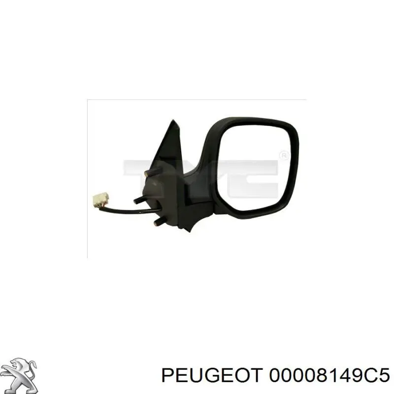 Накладка правого дзеркала заднього виду Peugeot/Citroen 00008149C5 ціна, від 5.94 USD