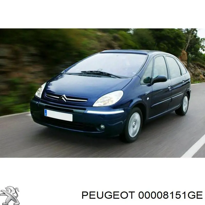 Дзеркальний елемент дзеркала заднього виду, лівого 00008151GE Peugeot/Citroen