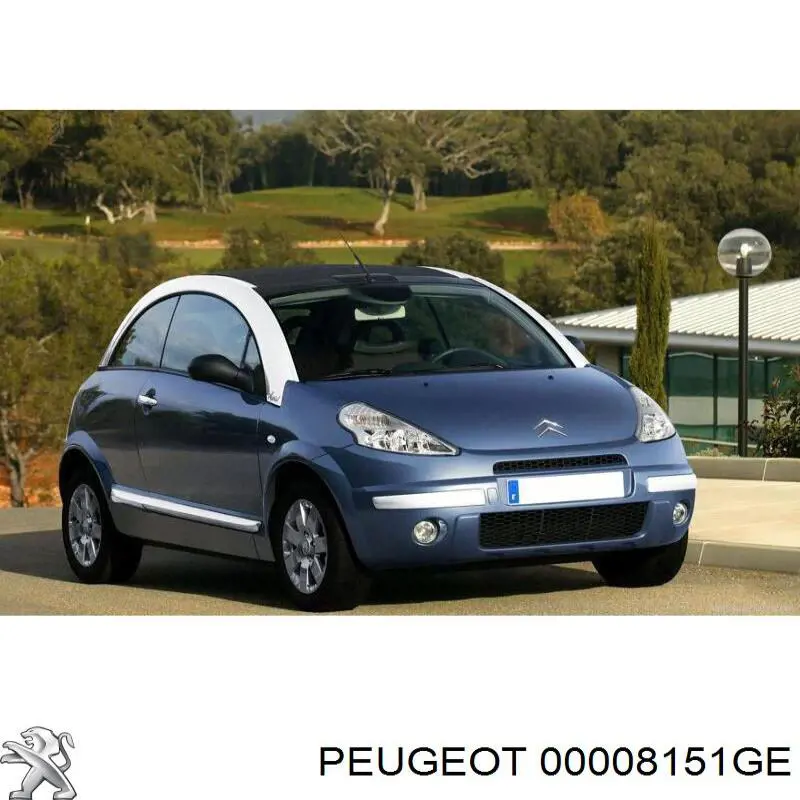 Скло дзеркала заднього виду, лівого Peugeot/Citroen 00008151GE