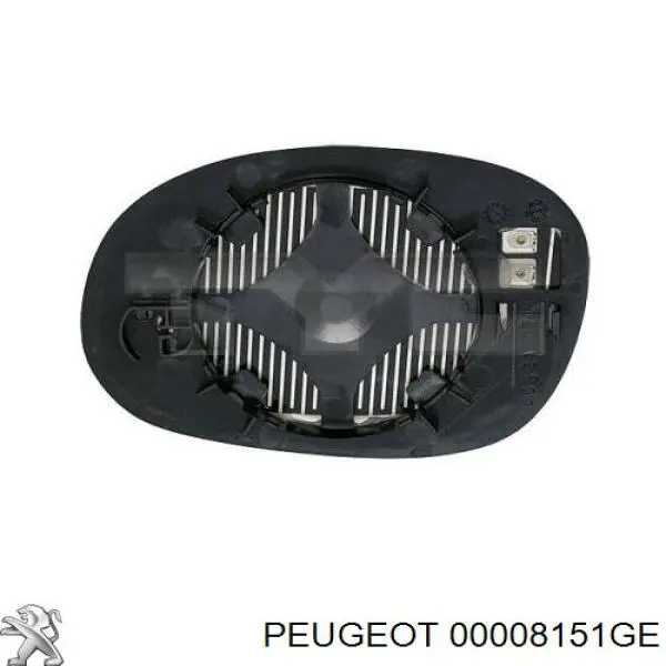 Скло дзеркала заднього виду, лівого Peugeot/Citroen 8151GE