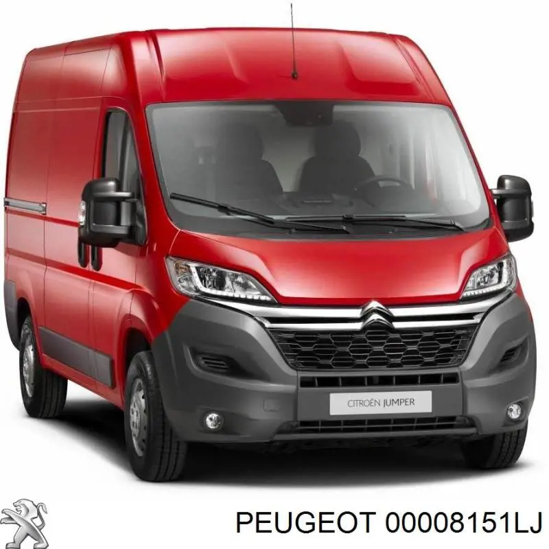 Купити 00008151LJ Peugeot/Citroen Дзеркальний елемент дзеркала заднього виду, лівого