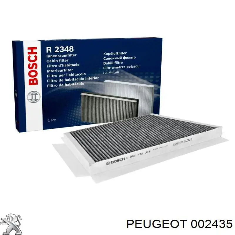 Фільтр повітряний обігрівача Peugeot/Citroen 002435 ціна, від 9.42 USD