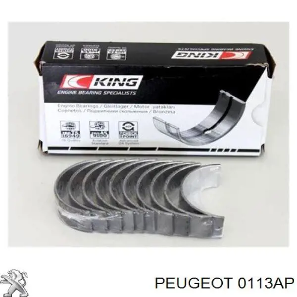 Купити 0113AP Peugeot/Citroen Вкладиші колінвала, корінні, комплект, стандарт (STD)