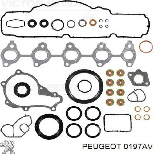 Комплект прокладок двигуна, повний Peugeot/Citroen 0197AV ціна, від 80.23 USD