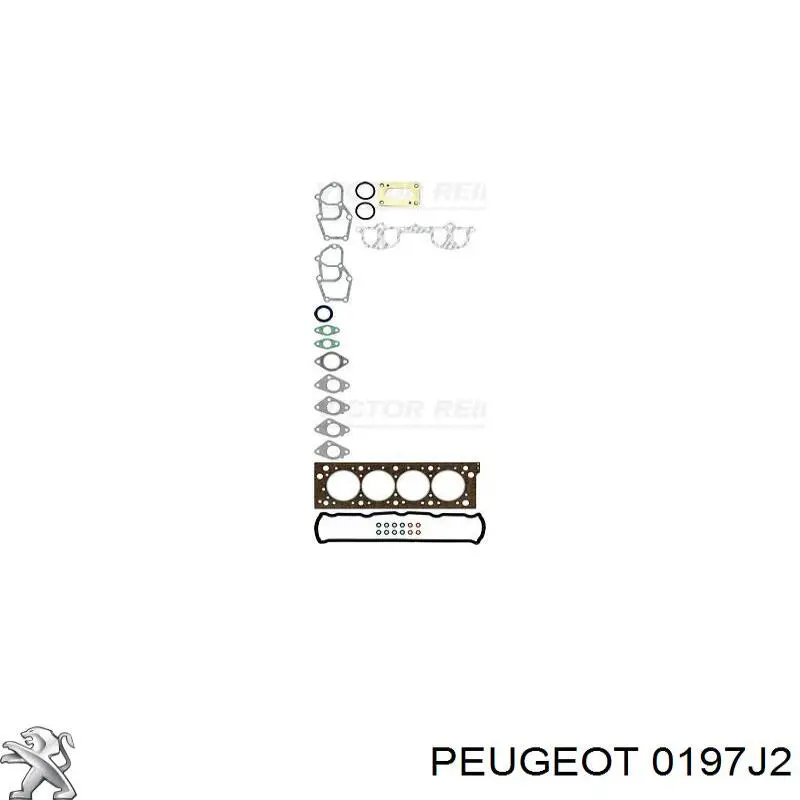 0197J2 Peugeot/Citroen комплект прокладок двигуна, верхній