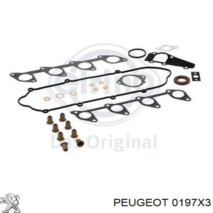 0197X3 Peugeot/Citroen комплект прокладок двигуна, верхній