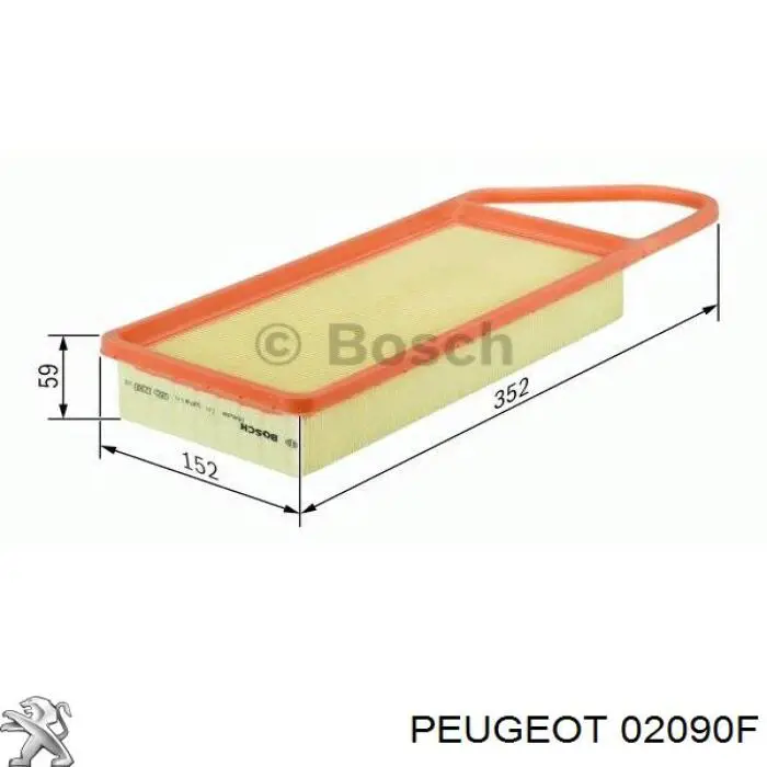 02090F Peugeot/Citroen прокладка головки блока циліндрів (гбц)