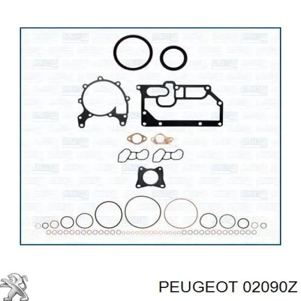 02090Z Peugeot/Citroen прокладка головки блока циліндрів (гбц, ліва)