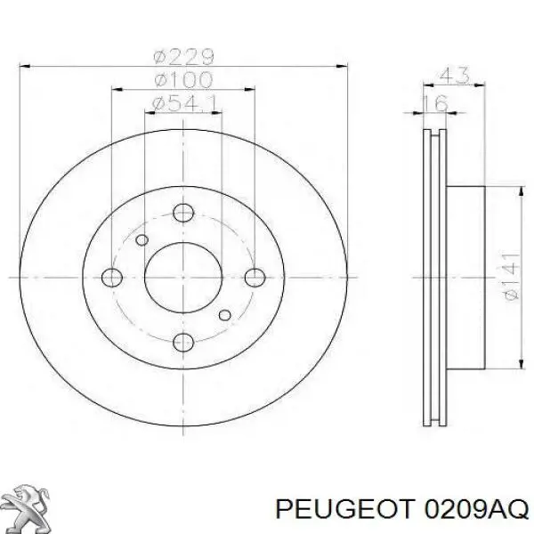 0209AQ Peugeot/Citroen прокладка головки блока циліндрів (гбц)