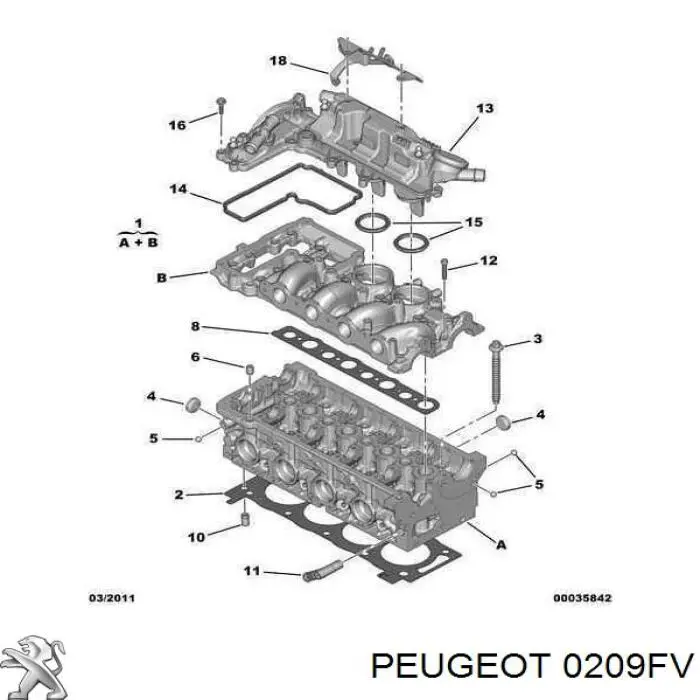 0209FV Peugeot/Citroen Прокладка під головку