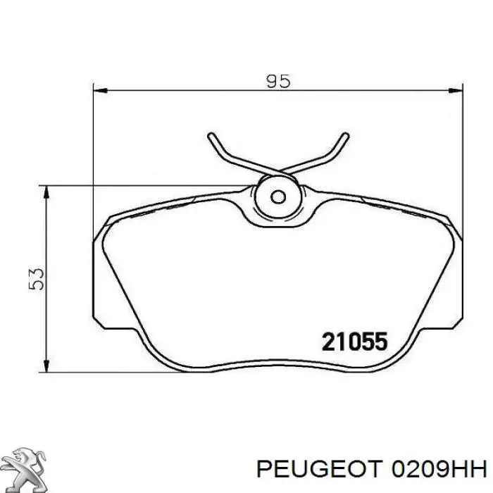 0209HH Peugeot/Citroen прокладка головки блока циліндрів (гбц)