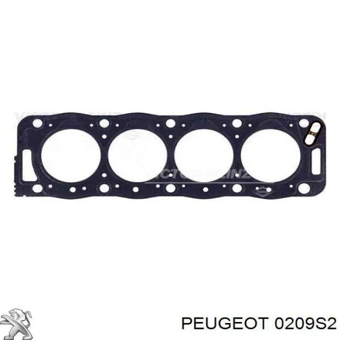 0209S2 Peugeot/Citroen прокладка головки блока циліндрів (гбц)