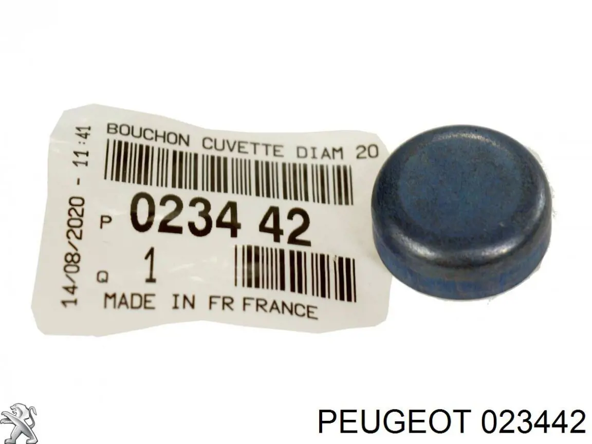 Заглушка ГБЦ/блоку циліндрів Peugeot/Citroen 023442 ціна, від 0.98 USD