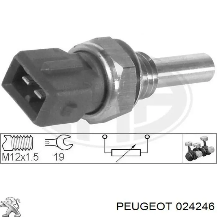 Купити 024246 Peugeot/Citroen Датчик температури охолоджуючої рідини
