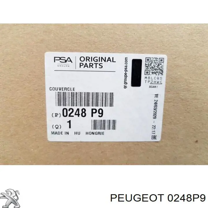0248P9 Peugeot/Citroen Кришка двигуна