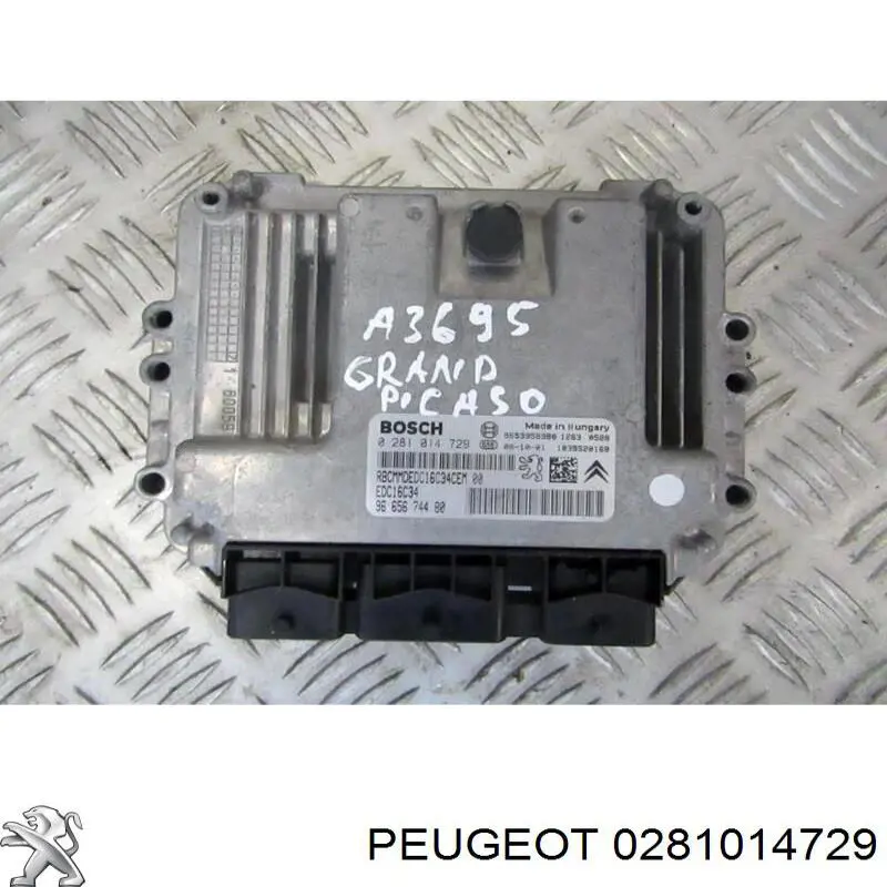 Електронний блок керування двигуном 0281014729 Peugeot/Citroen