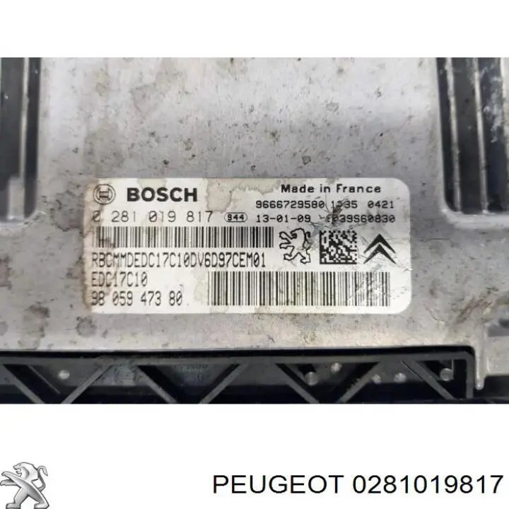  Peugeot/Citroen 0281019817 ціна, від 84.36 USD