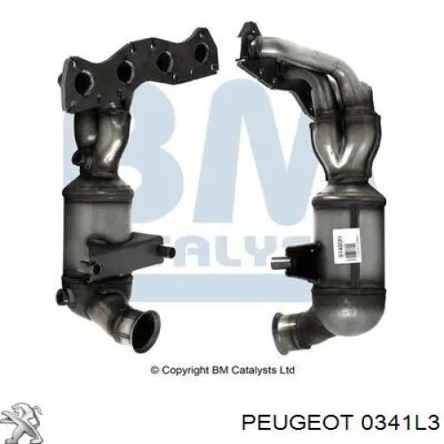 Купити 0341L3 Peugeot/Citroen Перетворювач відпрацьованих газів
