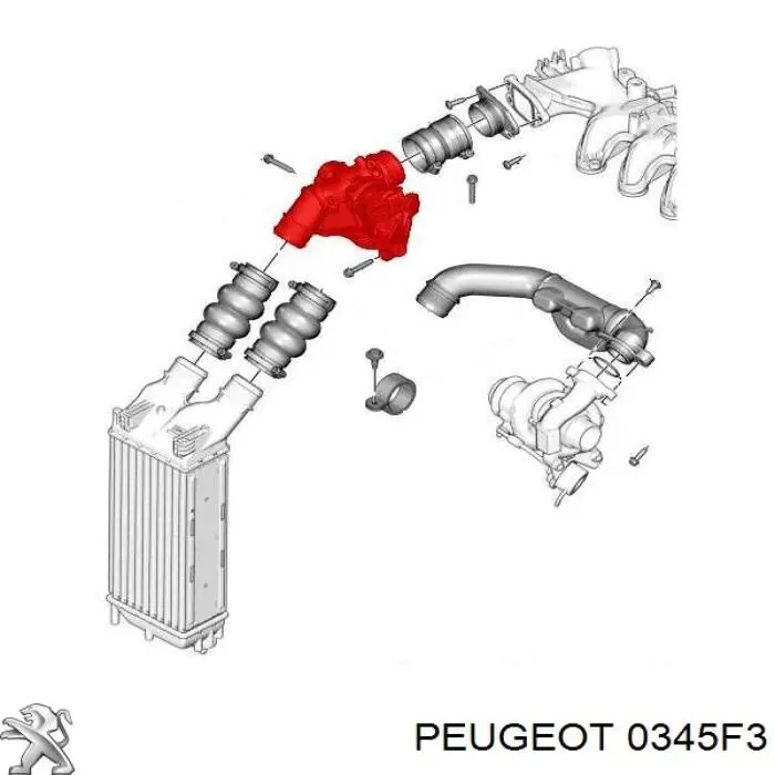 Купити 0345F3 Peugeot/Citroen Клапан рециркуляції наддувного повітря турбіни