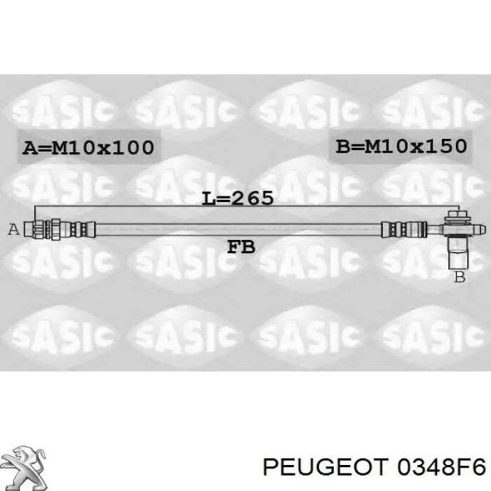 Купити 0348F6 Peugeot/Citroen Прокладка впускного колектора