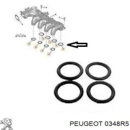 Прокладка впускного колектора Peugeot/Citroen 0348R5 ціна, від 1.91 USD