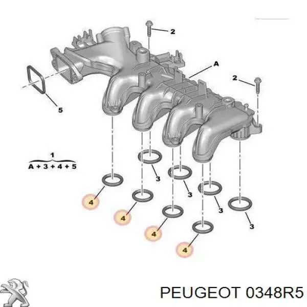 Прокладка впускного колектора Peugeot/Citroen 0348R5 ціна, від 1.91 USD