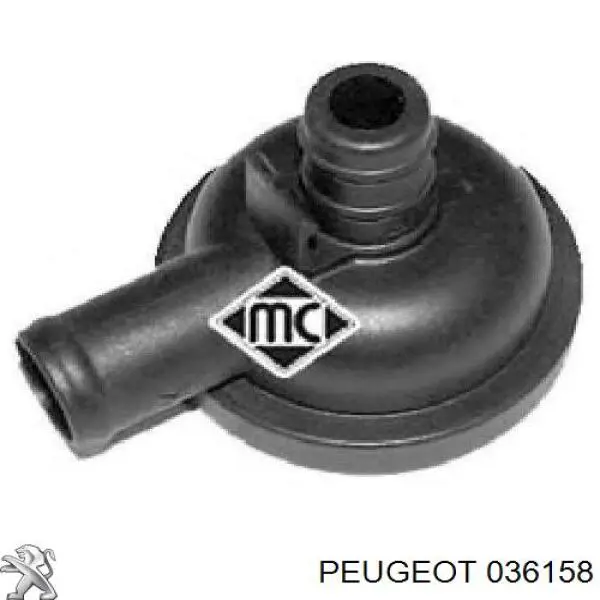 Клапан PCV (вентиляції картерних газів) на Citroen BX (XB)