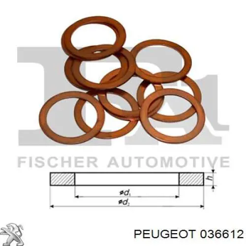 36612 Peugeot/Citroen Прокладка пробки піддону двигуна