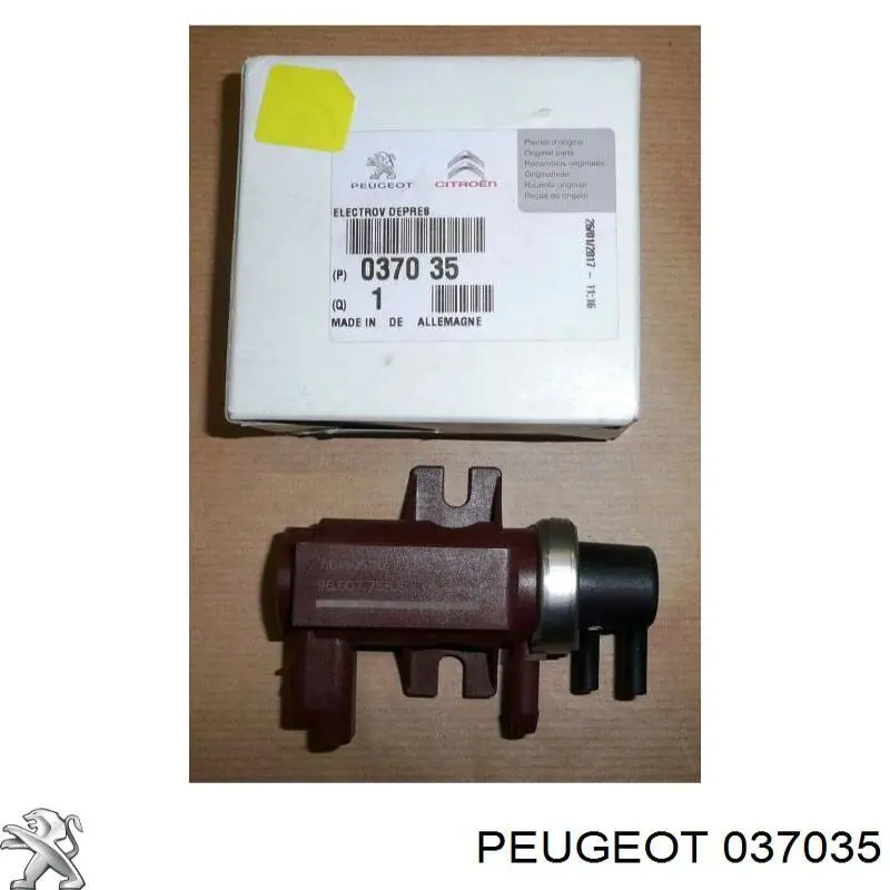 037035 Peugeot/Citroen Клапан перетворювач тиску наддуву (соленоїд)