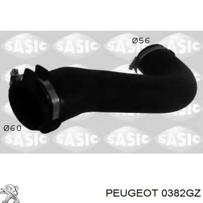 Шланг/патрубок интеркуллера Peugeot/Citroen 0382GZ ціна, від 22.10 USD