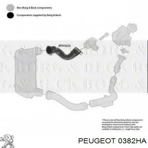 Купити 0382HA Peugeot/Citroen Шланг/патрубок интеркуллера