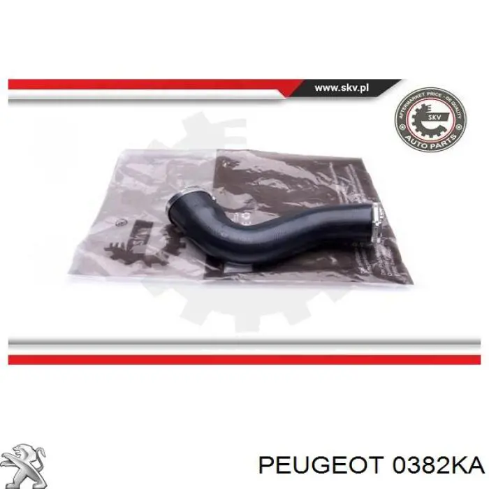 0382KA Peugeot/Citroen шланг/патрубок интеркуллера, верхній правий