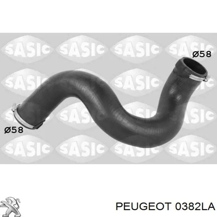 Шланг/патрубок интеркуллера Peugeot/Citroen 0382LA ціна, від 69.22 USD