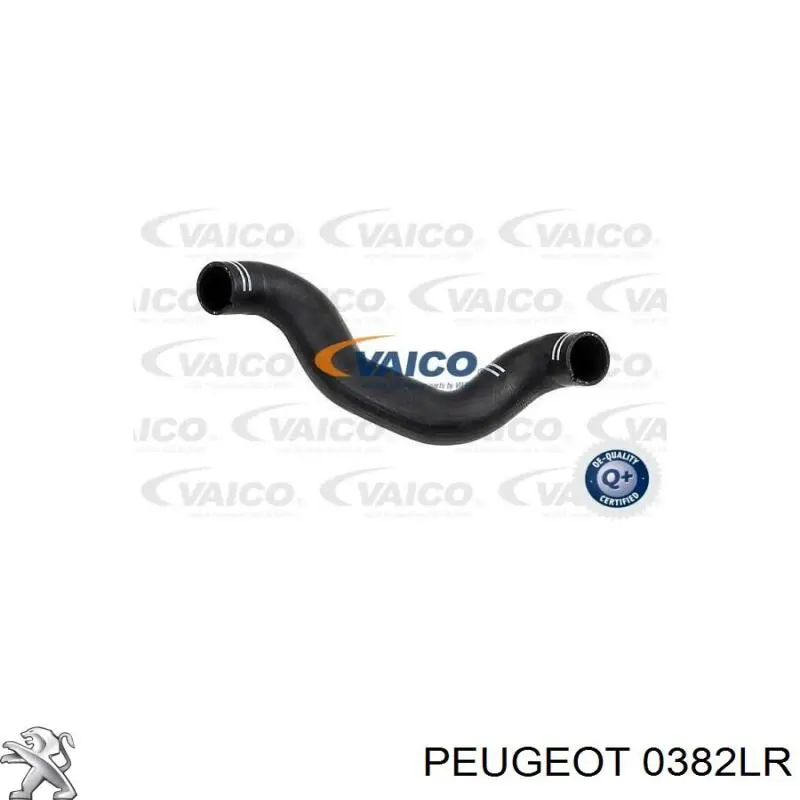 0382LR Peugeot/Citroen шланг/патрубок интеркуллера, верхній правий
