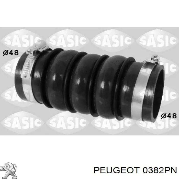 0382PN Peugeot/Citroen шланг/патрубок интеркуллера