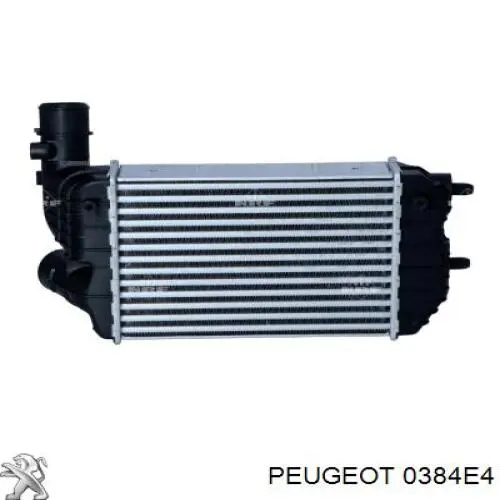 Купити 0384E4 Peugeot/Citroen Радіатор интеркуллера