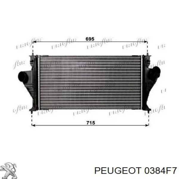 0384F7 Peugeot/Citroen радіатор интеркуллера