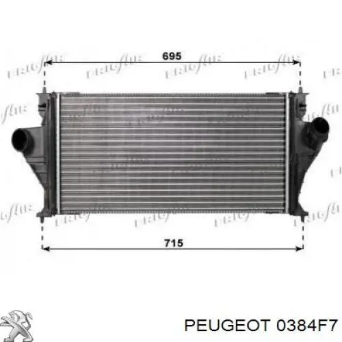 Купити 0384F7 Peugeot/Citroen Радіатор интеркуллера